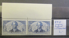 France-Mi. No. 550 as Pair with Upper Rim, **