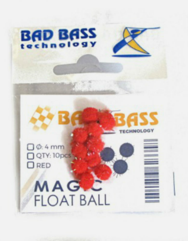 ATTRATTORI BAD BASS MAGIC FLOAT BALL COLORE RED 4mm PER TERMINALI CONF 10PZ