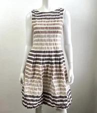 Brooks Brothers Thom Browne Black Fleece Women’s Dress Small Beige B1 Stripe