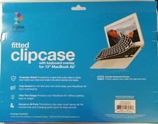 DIGITAL BASICS Macbook Air 13  Fitted Clipcase W/Keyboard Overlay Silver Marble