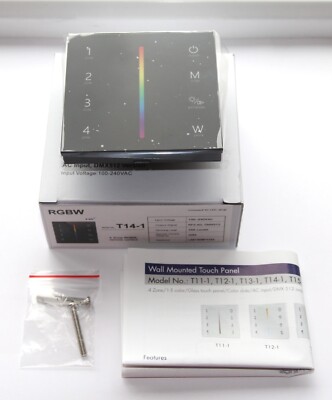 4-Zonen RGBW Fernbedienung, 2,4 GHz RF, schwarz, 100-240 V AC-Eingang - T14-1