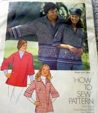 LOVELY VTG 1970s SHIRT BLOUSE Sewing Pattern 12/34