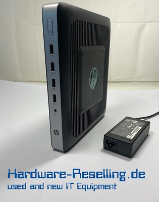 HP t630 Thin Client AMD GX-420GI Quad Core 2GHz 32GB M2 8GB RAM, Netzteil, Fuß