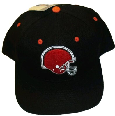Cleveland Browns All Black Color Vintage 90s Drew Pearson Mens Snapback hat New