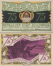 Banknoten Zeulenroda 1921 Notgeld: 1470.2 2. Kriegsnot Notgeld Stadt Zeulenroda