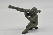 Marx Vintage Original 60mm GI Soldier Army Men Green Plastic Figures w/Bazooka
