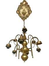 Lampadario in ottone Liberty '900 9 Luci