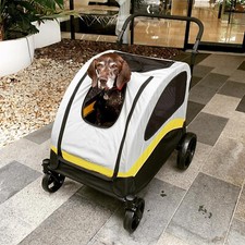X-Large Dog Jogger Stroller Pushchair Pram Buggy Carrier Easy Fold For Old Dogs