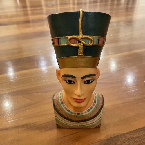 6.5”VERONESE 2000 QUEEN NEFERTITI BUST STATUE Resin Egyptian Ancient Egypt - Picture 2 of 5