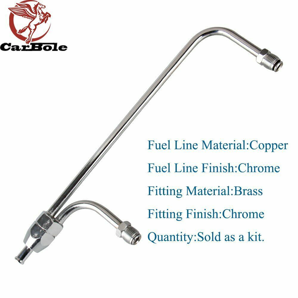 Chrome Fuel Line replace for Holley 4160 Hard tube 3/8 in Fuel Line Inlet Size eBay
