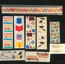 Creative Memories/Mrs. Grossman stickers: School, Graduation, Books, Crayons,Bus