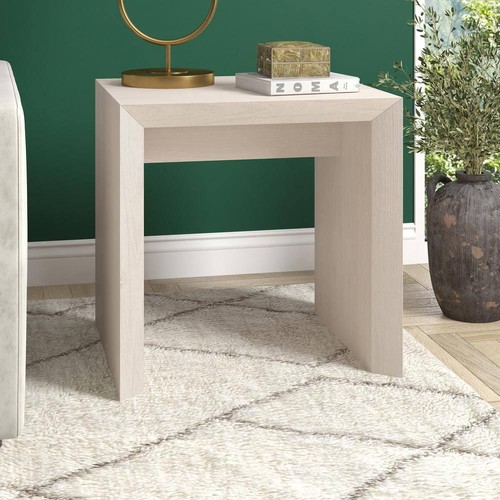 Meyer+Cross End Table 22.0" H X 22.0" W Alder White Rectangular MDF Top Material - Picture 4 of 9