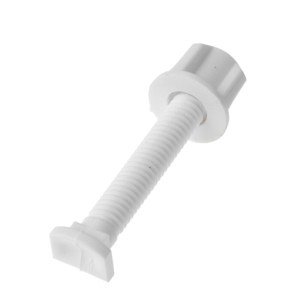 White Toilet Seat Repair Kit with Bolts Screws and Washers for Complete