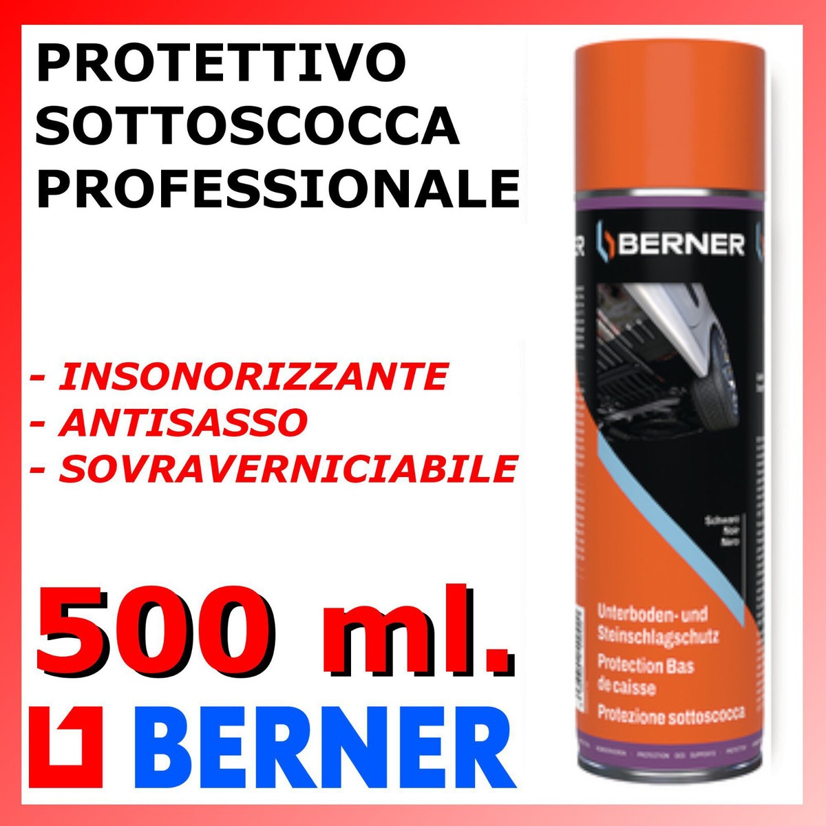 Sottoscocca Antirombo CHAMALEON Da 1 Kg, Grigio, Protezione Robusta Per Auto Da Pietrisco E Urti