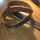 Leather Belt Carving Black Funny Buckle Change