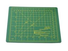 Self Healing Cutting Mat 9" x 7 ½ " Double Sided Inches MM 45 & 60 Angles Rotary
