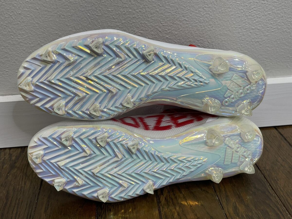 UNRELEASED Adidas SM Adizero 21 Football Cleats White Red UNRELEASED Adidas SM Adizero 21 Football Cleats White Red