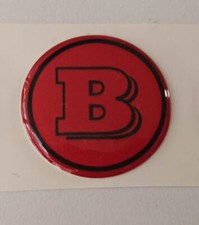 1 Adesivo Resinato Sticker 3D Smart 120 mm colore Rosso Nero BRABUS 450 451 453 