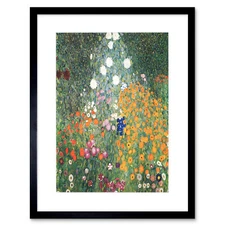 Klimt Flower Garden 1907 Old Master Framed Wall Art Print