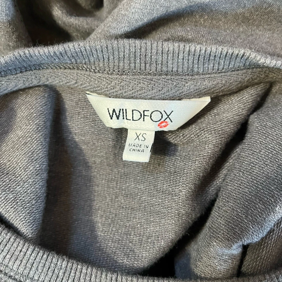 Sudadera Wildfox Easy Does It Rainbow para mujer XS manga larga pulóver dobladillo dividido Foto 2 de 4