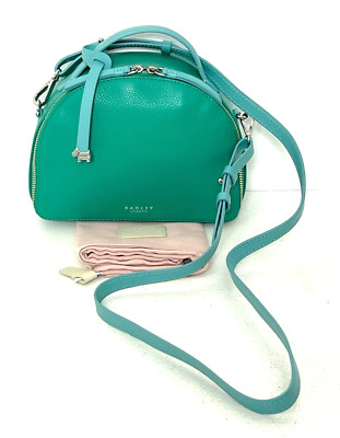 Radley Orchard Road Small Umhängetasche Grün Leder Neu UVP 129