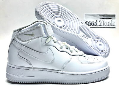 NIKE AIR FORCE 1 '07 MID ALL WHITE SIZE WOMEN'S 11 (MEN SIZE 9.5