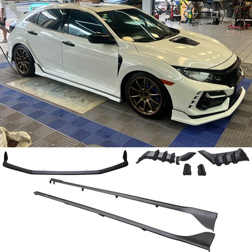 For 16-21 Honda Civic 10TH FC1 FK7 FK8 FRP Front Lip Side Skirts Rear ...