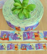 7/8  1.5" 1 YD Winnie The Pooh Grosgrain Ribbon Tigger Piglet Eeyore Hair Bow