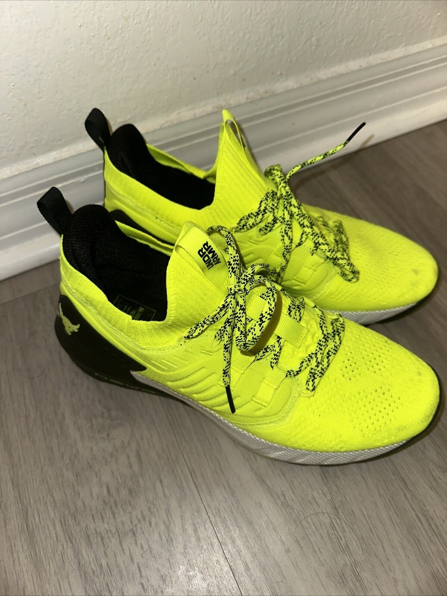 Size 11 - Under Armour Project Rock 3 High-Vis Yellow Black  display picture 3