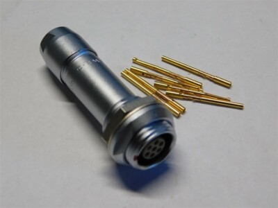 Lemo PFG.1B.307.CYMD62 Back Panel Mount Fixed Receptacle 7 Position Female Crimp