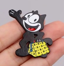 Felix The Cat Metal Enamel Lapel Pin Badge Brooch Retro Cartoon Classic
