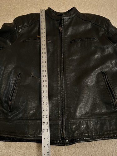 Xelement Rider Motorcycle Jacket Mens XL Black Leather Skull Biker, READ - Picture 12 of 24