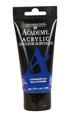 Academy Acrylic Paint 75ml/2.5 Ounce Plastic Tube Ultramarine Blue C219P