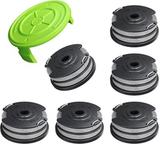 Eventronic 7 Pack Weed Wacker String for Greenworks 6 Spools+1 Cap 