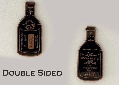 Dr Evil Wine Bottle Antique Copper Trackable Geocoin Challenge Coin  J#15