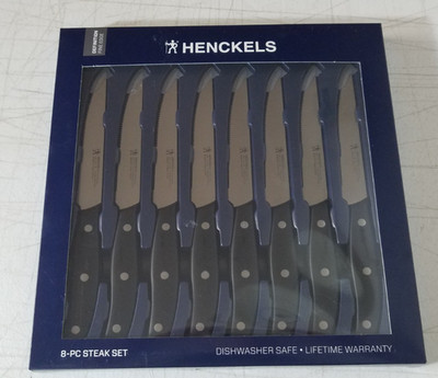 Henckels 8 Piece Steak Knife Set 4.5'' Triple Rivet Stainless Steel Blade 5466