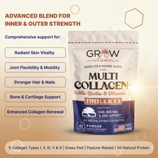 Grow Beyond Collagen Powder With Biotin, Hair Skin Nails & Joints, 41 SERVINGS