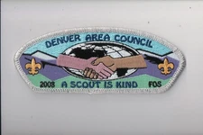 Denver Area Council SA-24 2008 Friends Of Scouting FOS Kind CSP