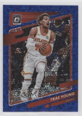 2021-22 Panini Donruss Optic Fast Break Blue Prizm 40/50 Trae Young #51 0p1e