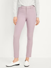 Old Navy High Rise Pixie Skinny Ankle Pants Womens 10 Tall Dawn Glow Stretch NEW