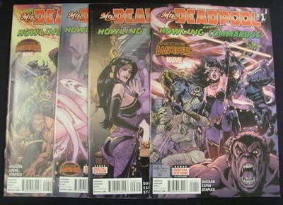 MRS. DEADPOOL AND THE HOWLING COMMANDOS 1-4 MARVEL COMIC SET COMPLETE 2015 VF/NM