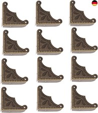 Mgoodoo 12 Stück Möbel Ecken,Eckenschutz Metall,Buchecken Schutzecken Möbel Zu