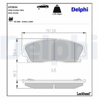 Delphi BremsbelÄGe Satz Vorderachse Passend FÜR Chrysler 300C Lancia Thema |