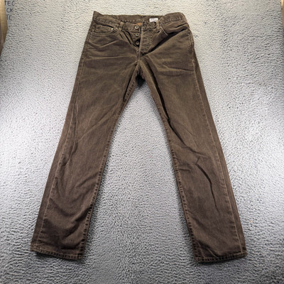 &Denim by H&M Jeans Mens 35x32 Brown Cotton Denim Straight Workwear Button Fly