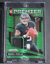 2024 Panini Prizm Michael Penix Jr. RC Premier Jerseys Green Prizm patch card