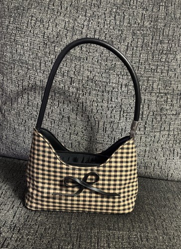 Longaberger Homestead Gingham Plaid Check Small Hand Shoulder Bag