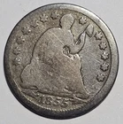1855 Seated Liberty Half Dime 5c Silver Coin (A174)