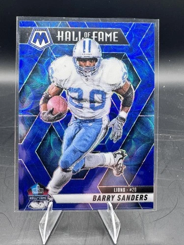 2025 Panini Mosaic - Hall of Fame Barry Sanders #291 Blue Scope Prizm