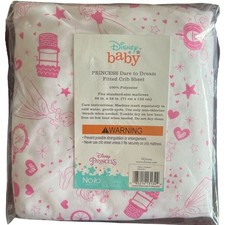 Disney Baby - Dare to Dream Fitted Crib Sheet, 28"x52x8".
