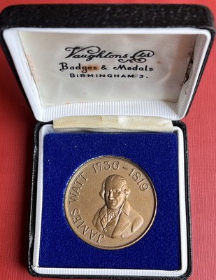 James Watt 1736-1819 ~ 1776 Colliery Engine Tipton ~ Bronze Medal by Vaughtons